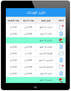 شيفتات الموظفين